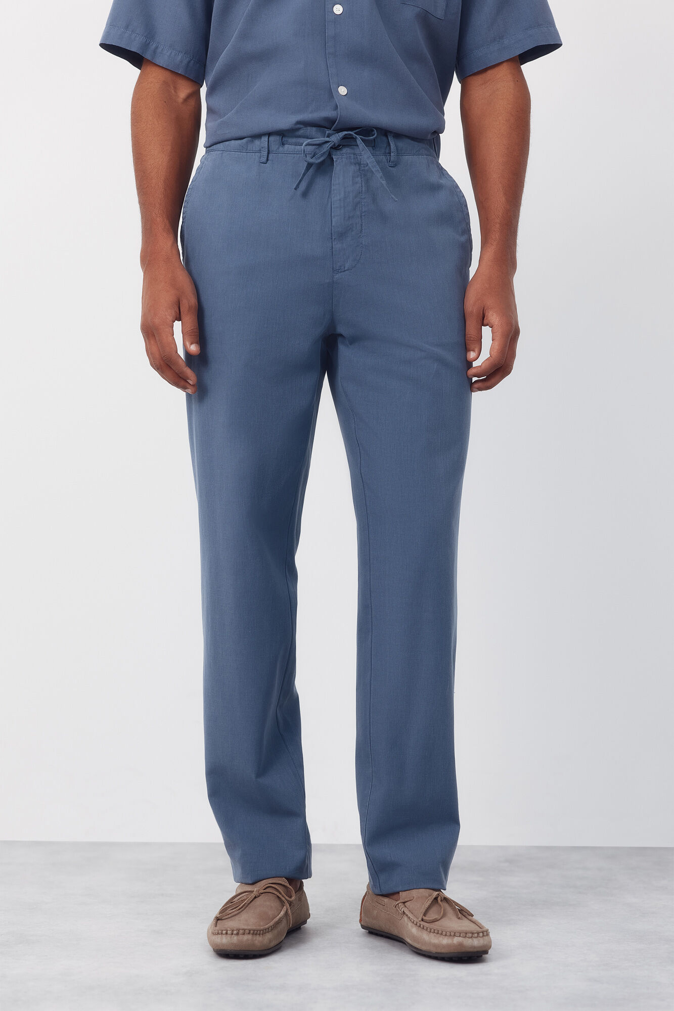 Cortefiel Trousers with elastic waistband and regular drawstrings