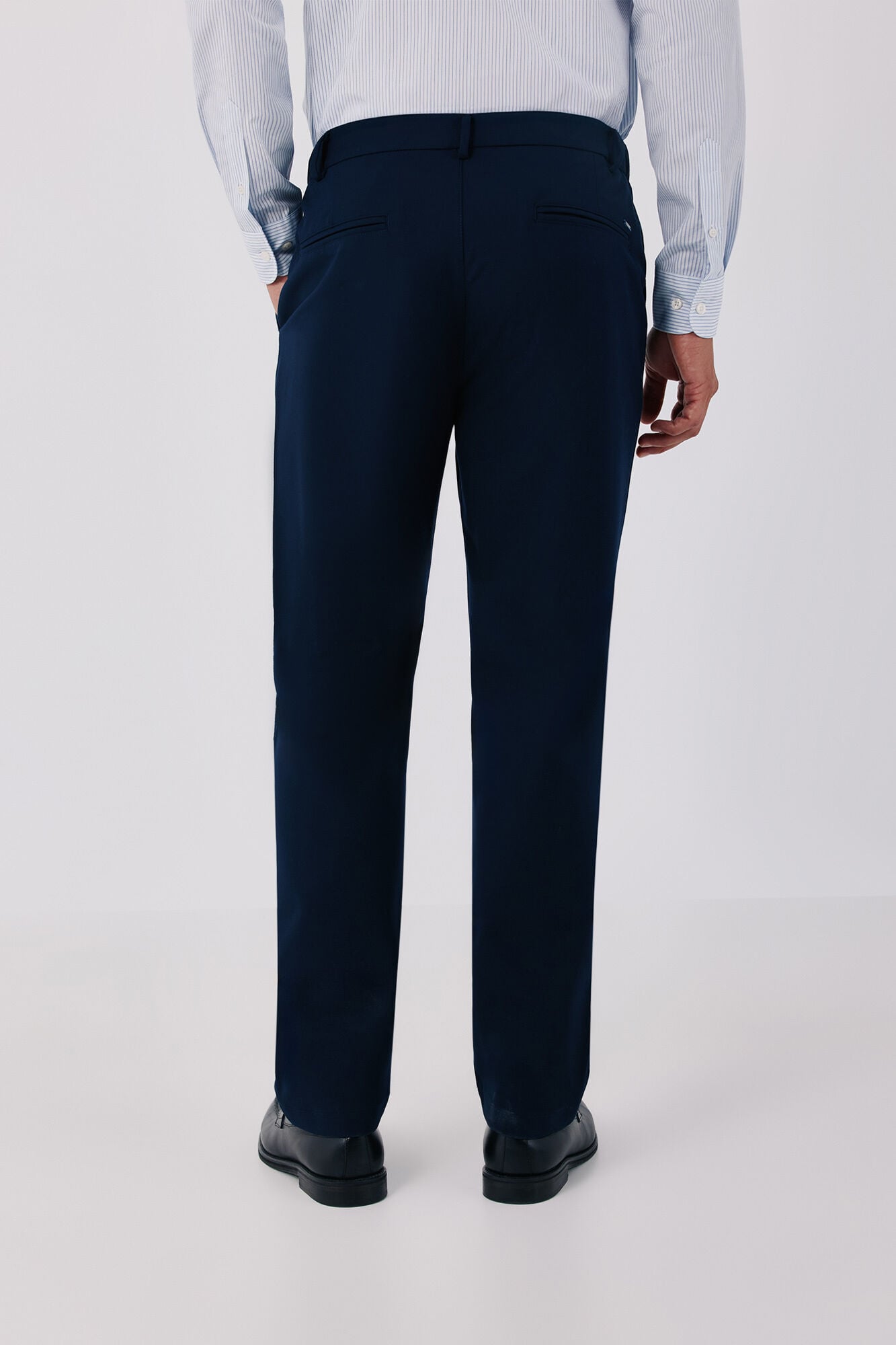 Cortefiel Comfortable elasticated tapered chinos Navy