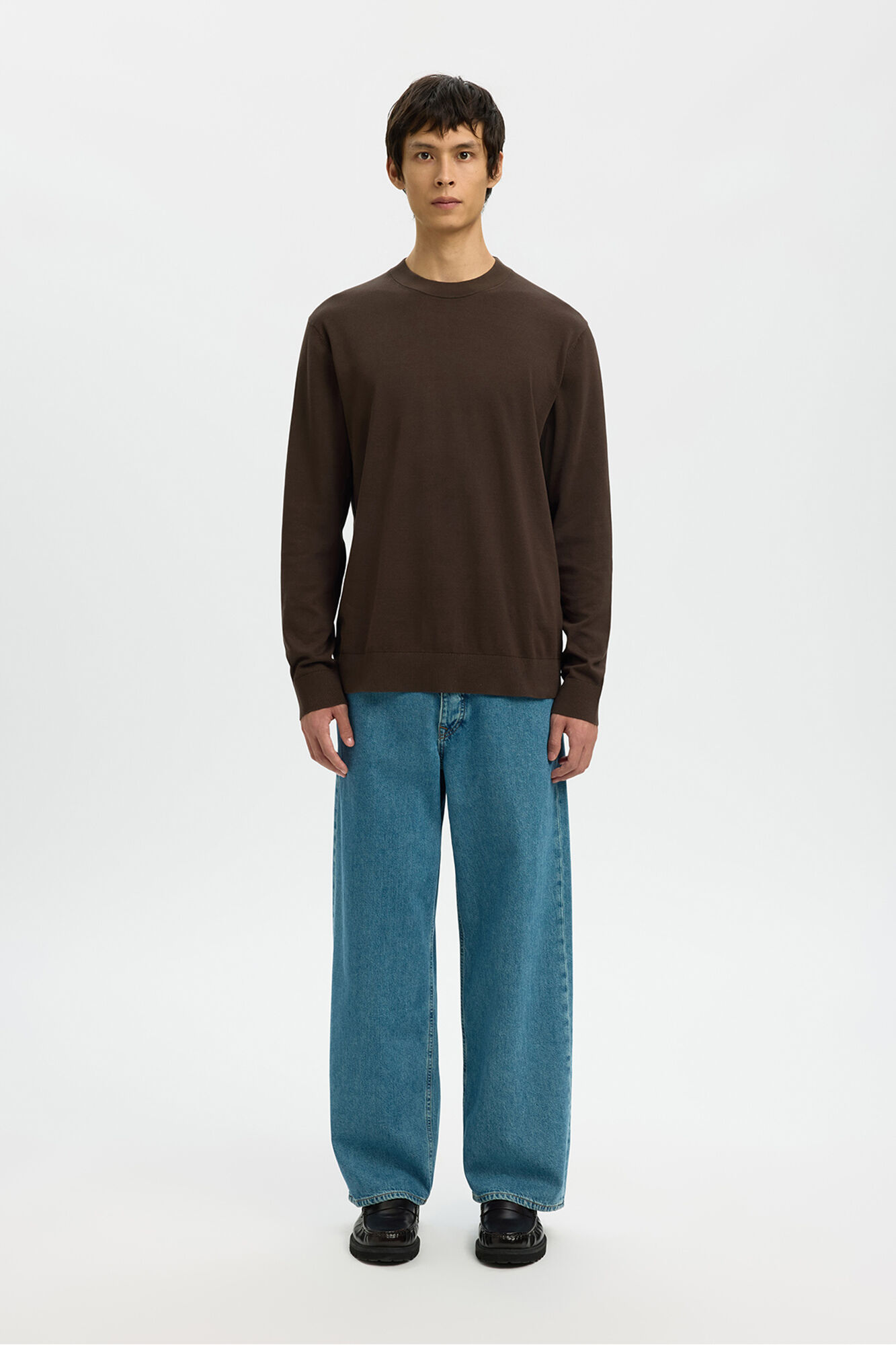 Selected Camisola leve 100% algod&atilde;o org&acirc;nico