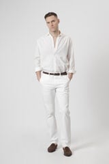 PuroEGO Cotton slim fit chinos Ivory