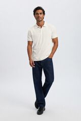 Selected Polo b&aacute;sico em piqu&eacute; Branco