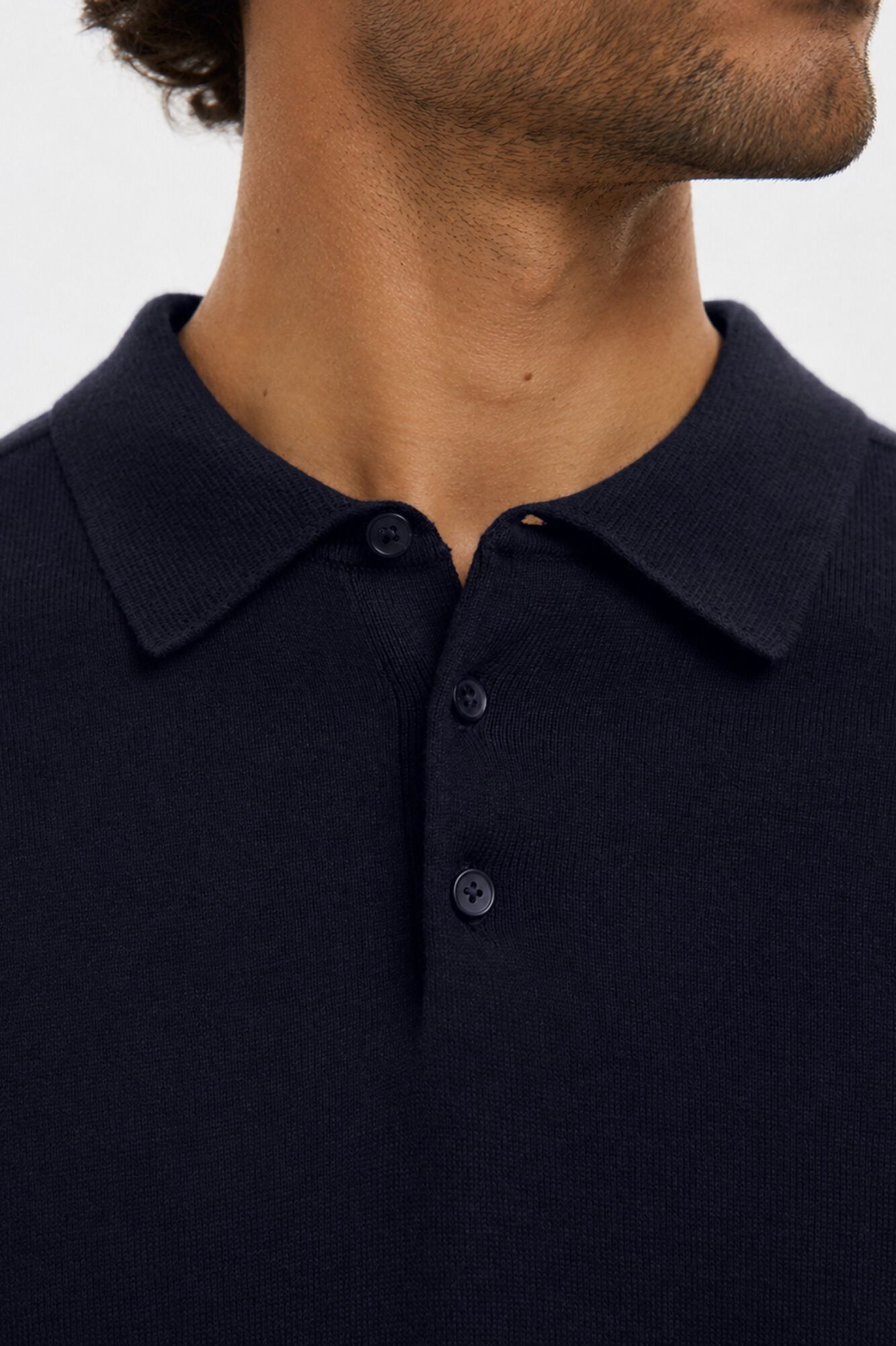 Selected Polo punto manga corta