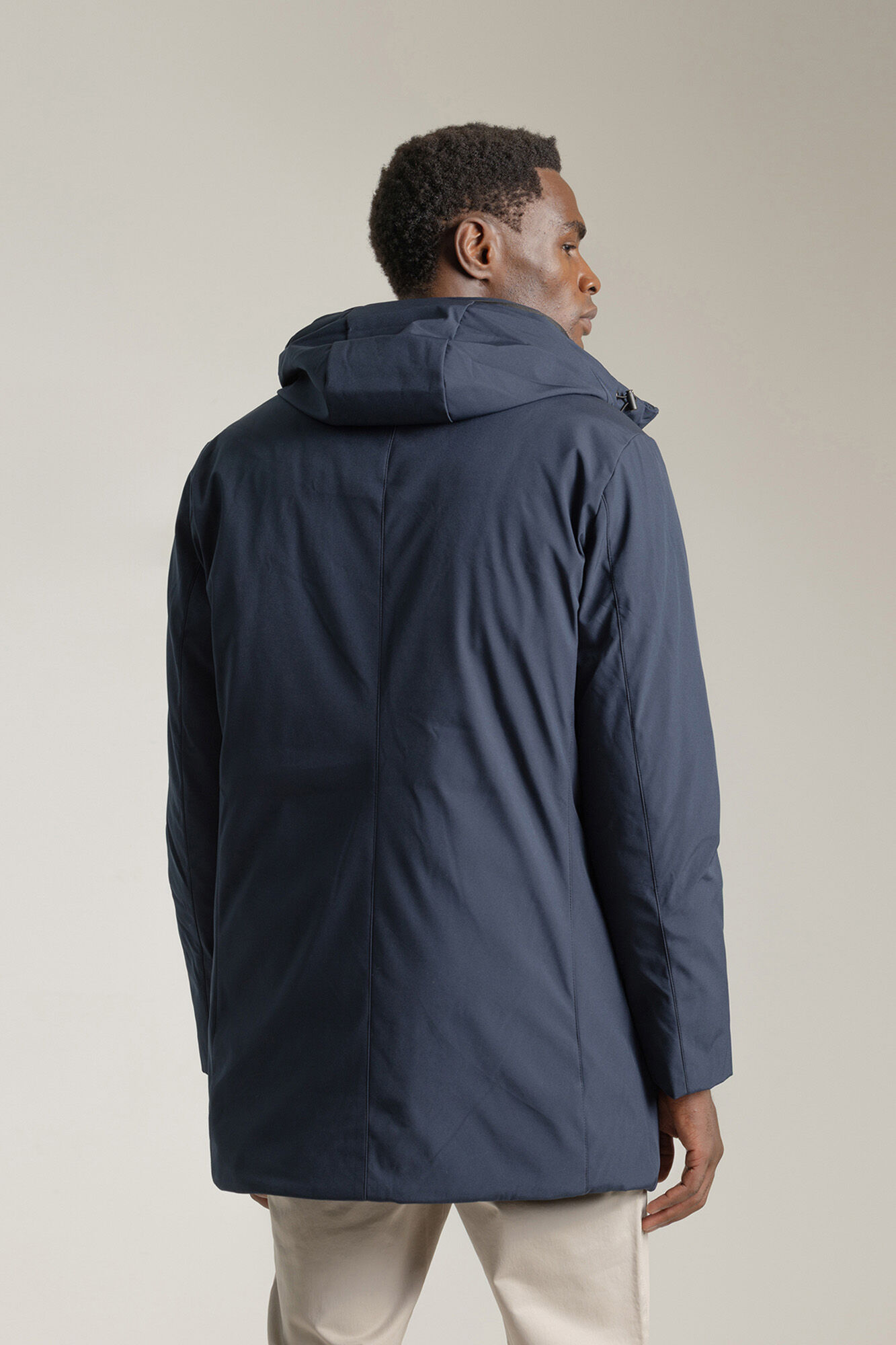 PuroEGO Technical parka with sand hood Navy