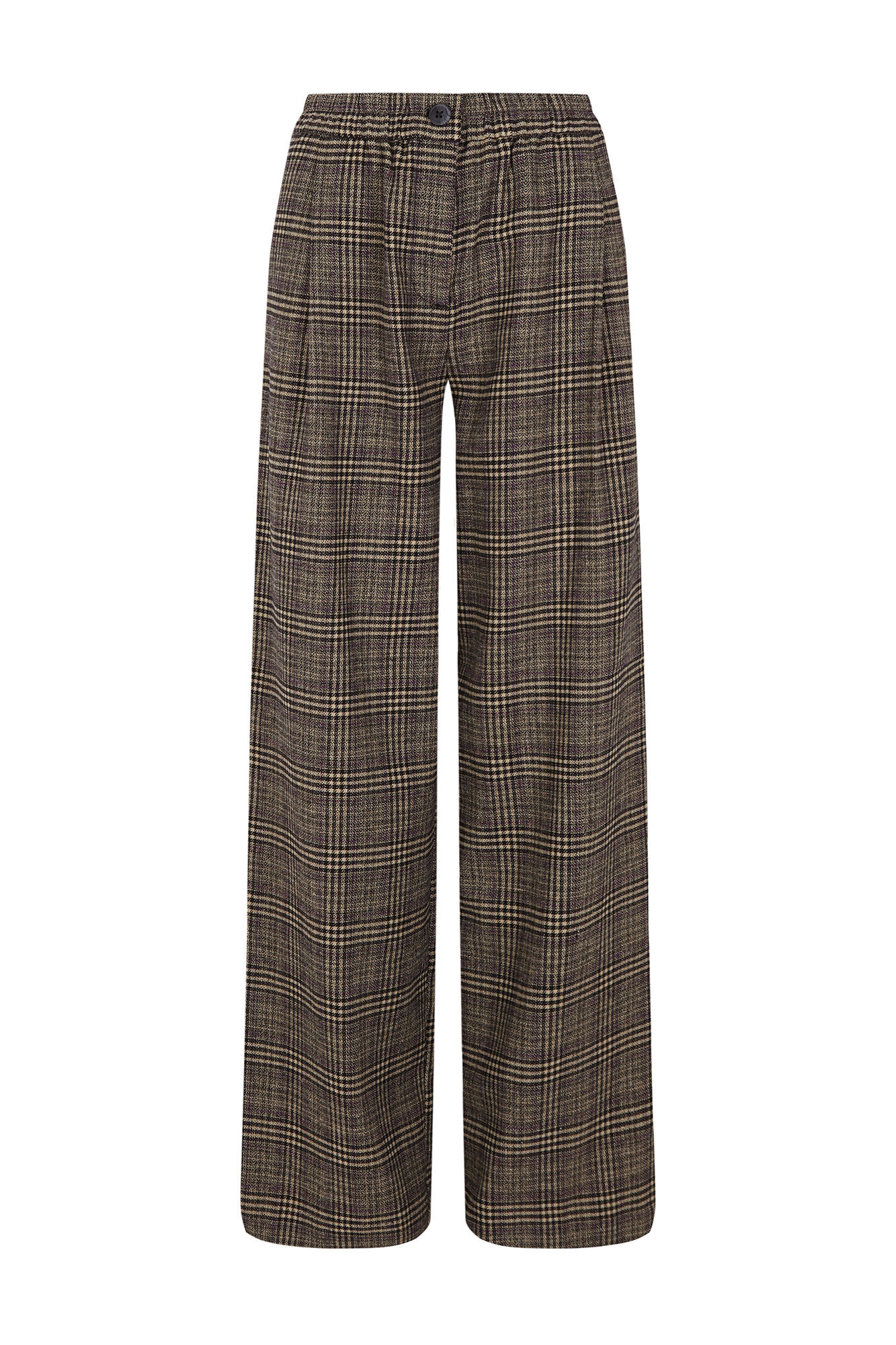 Slowlove Plaid trousers Printed grey