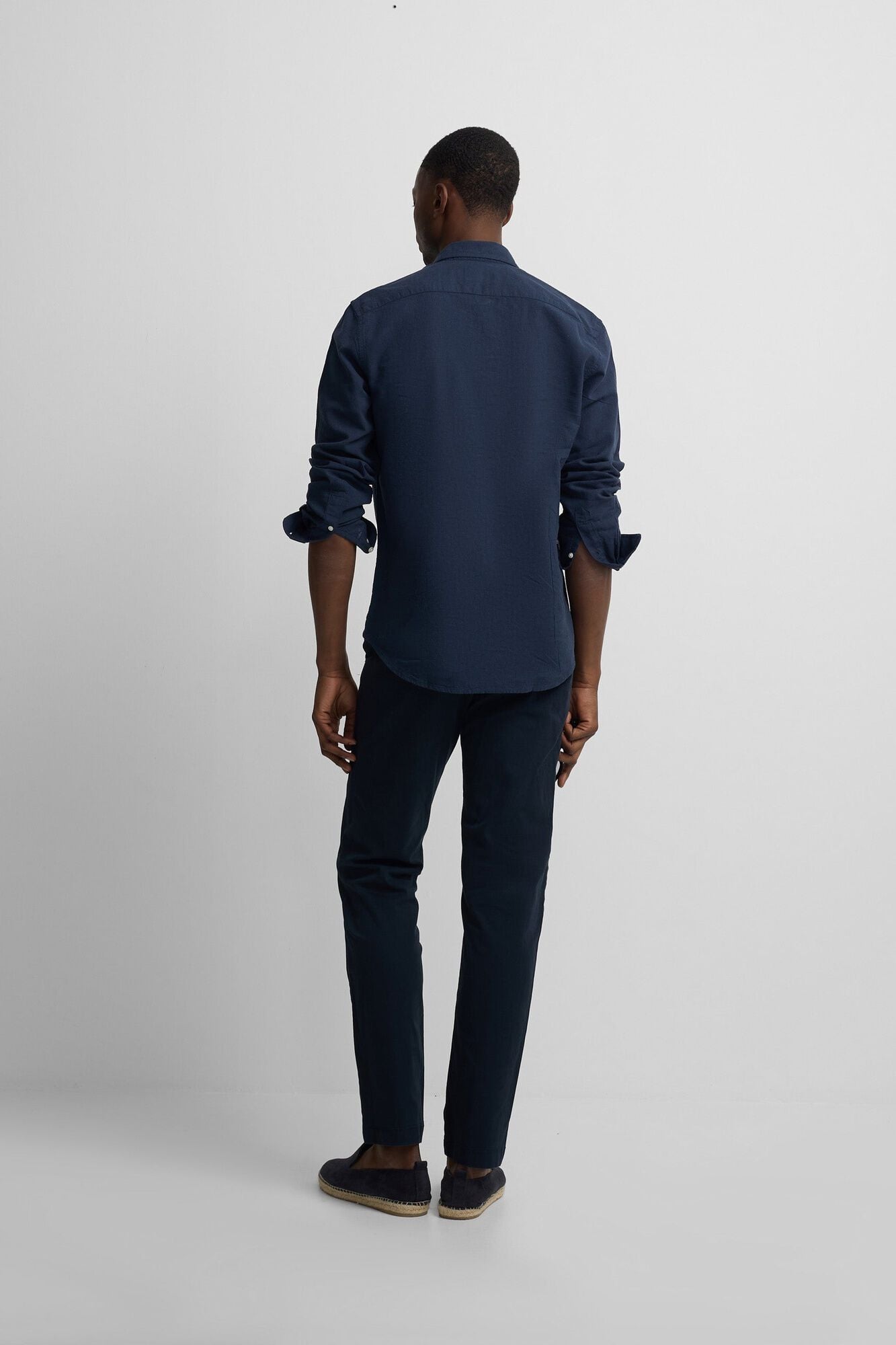 Silbon Camisa sport em linho Azul