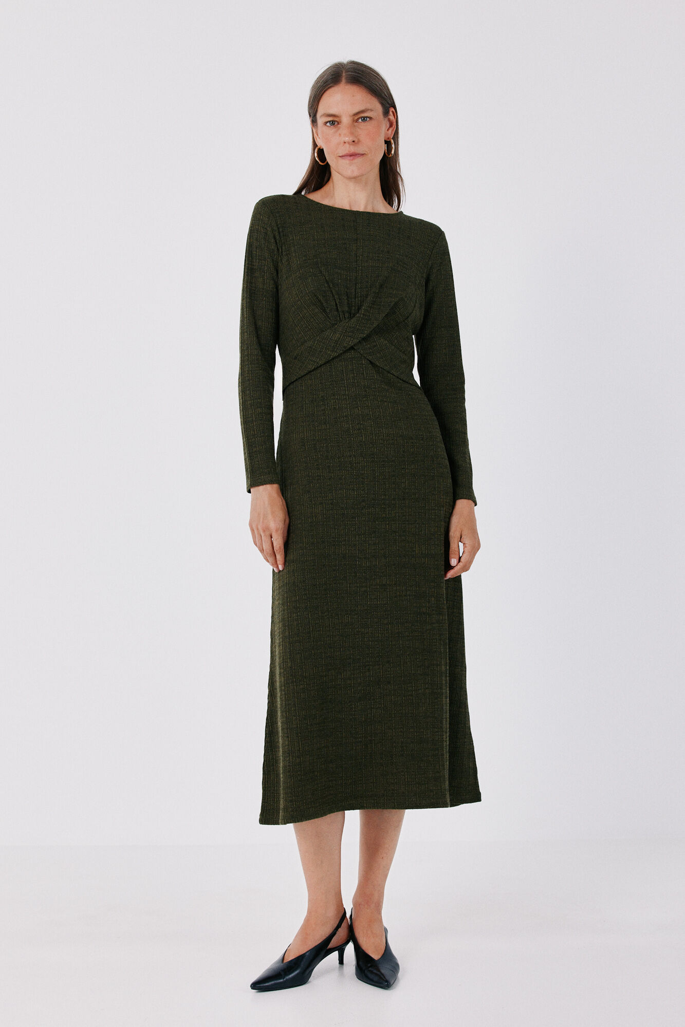 Cortefiel Knot waist dress