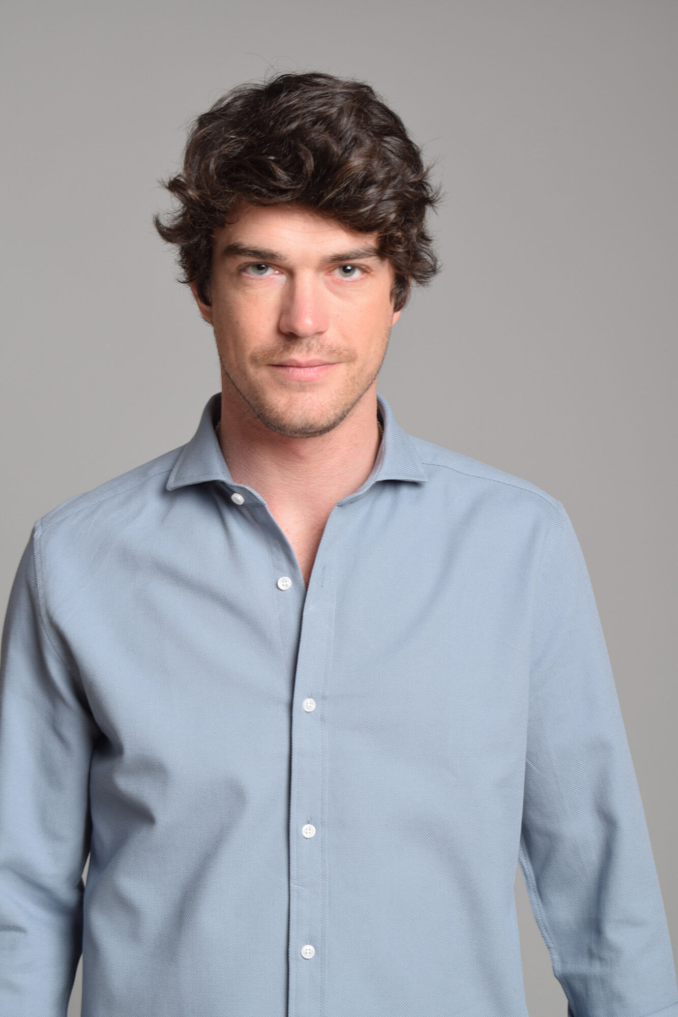 Cloking Camisa Piqu&eacute; Azul