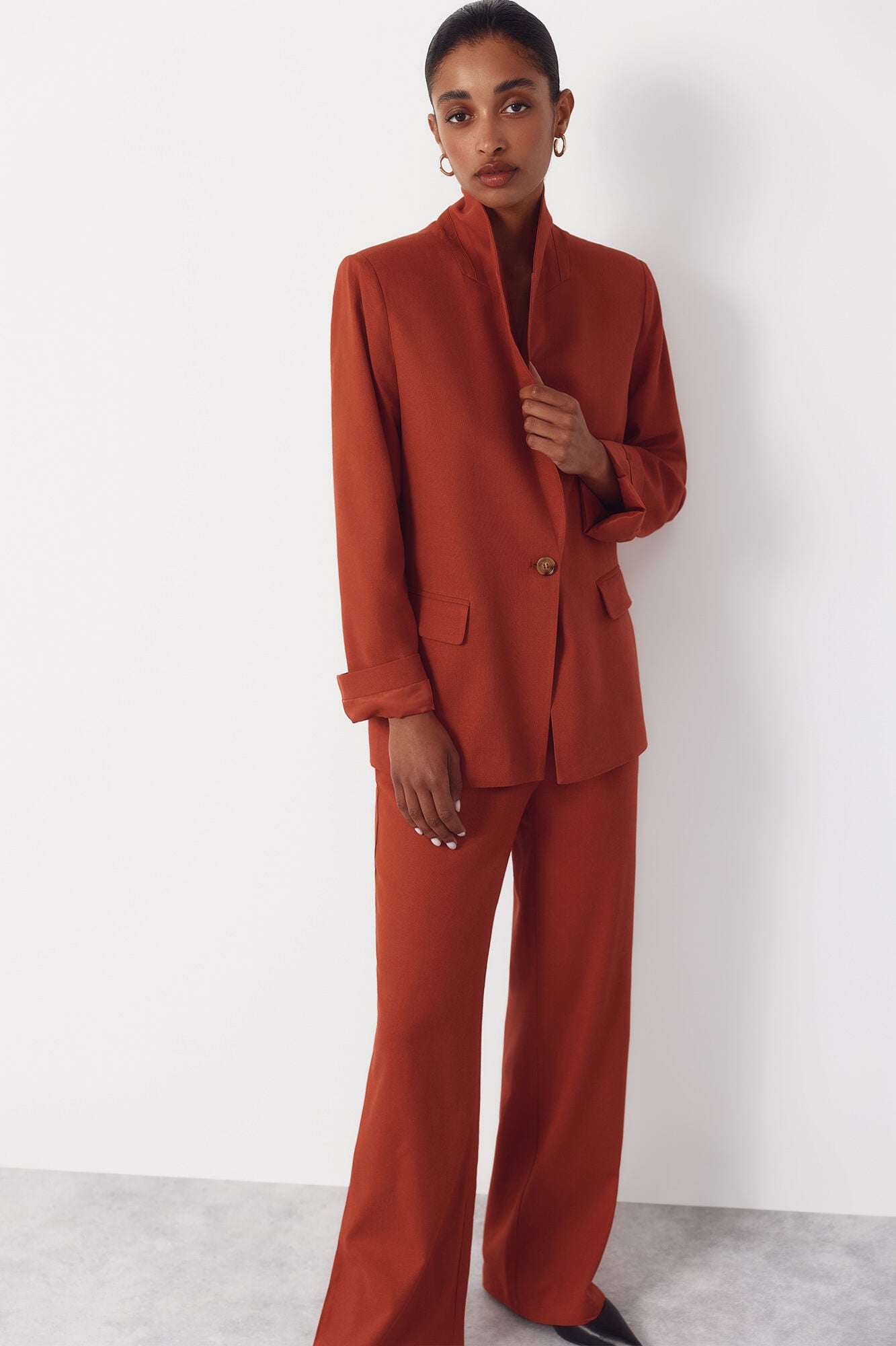 Cortefiel Blazer tejido con lino