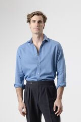 PuroEGO Porcelain linen shirt Blue