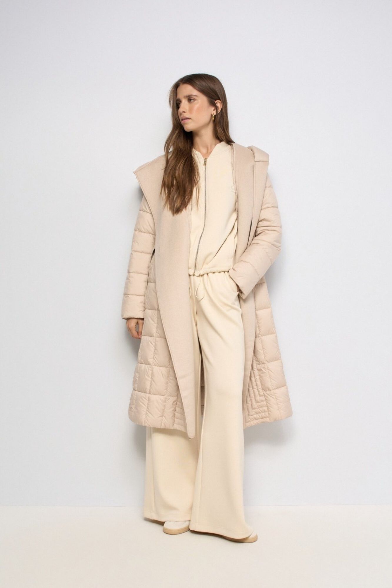 Salsa Jeans Long puffer coat Beige