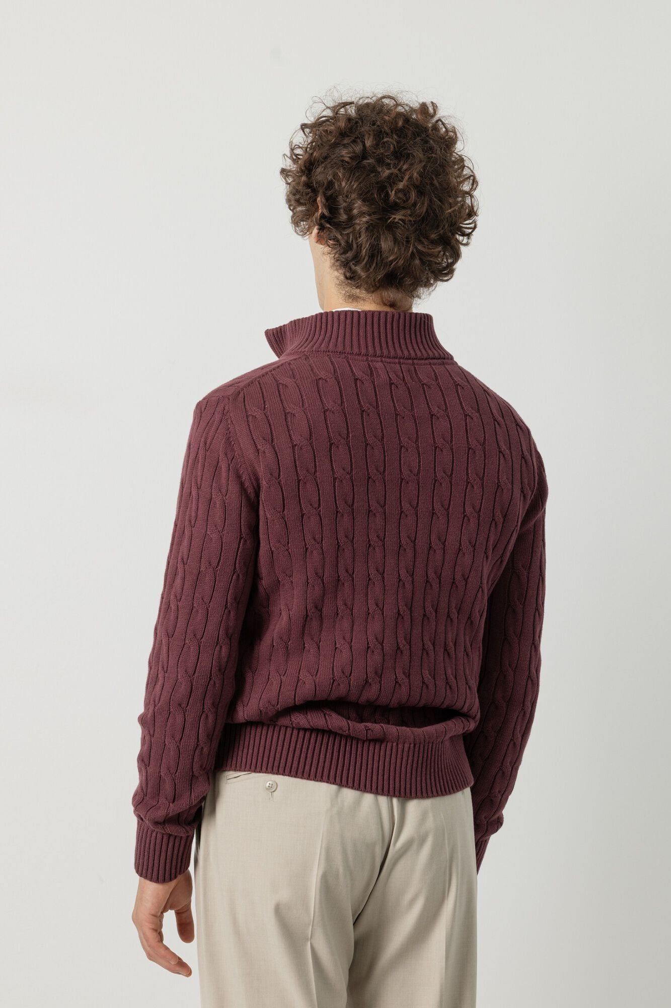 PuroEGO Jersey punto ochos cuello mock