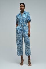 Salsa Jeans Macac&atilde;o com estampado floral Azul