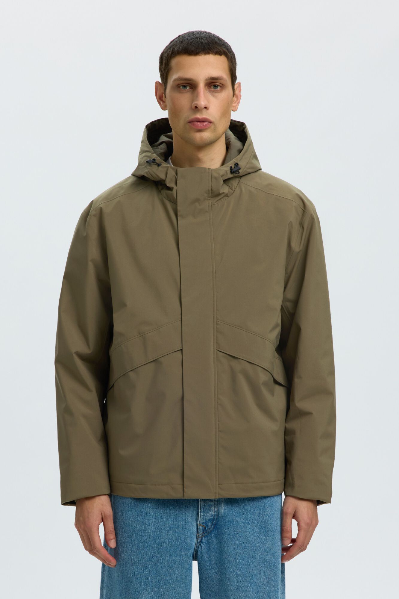 Selected Parka t&eacute;cnica imperme&aacute;vel Verde