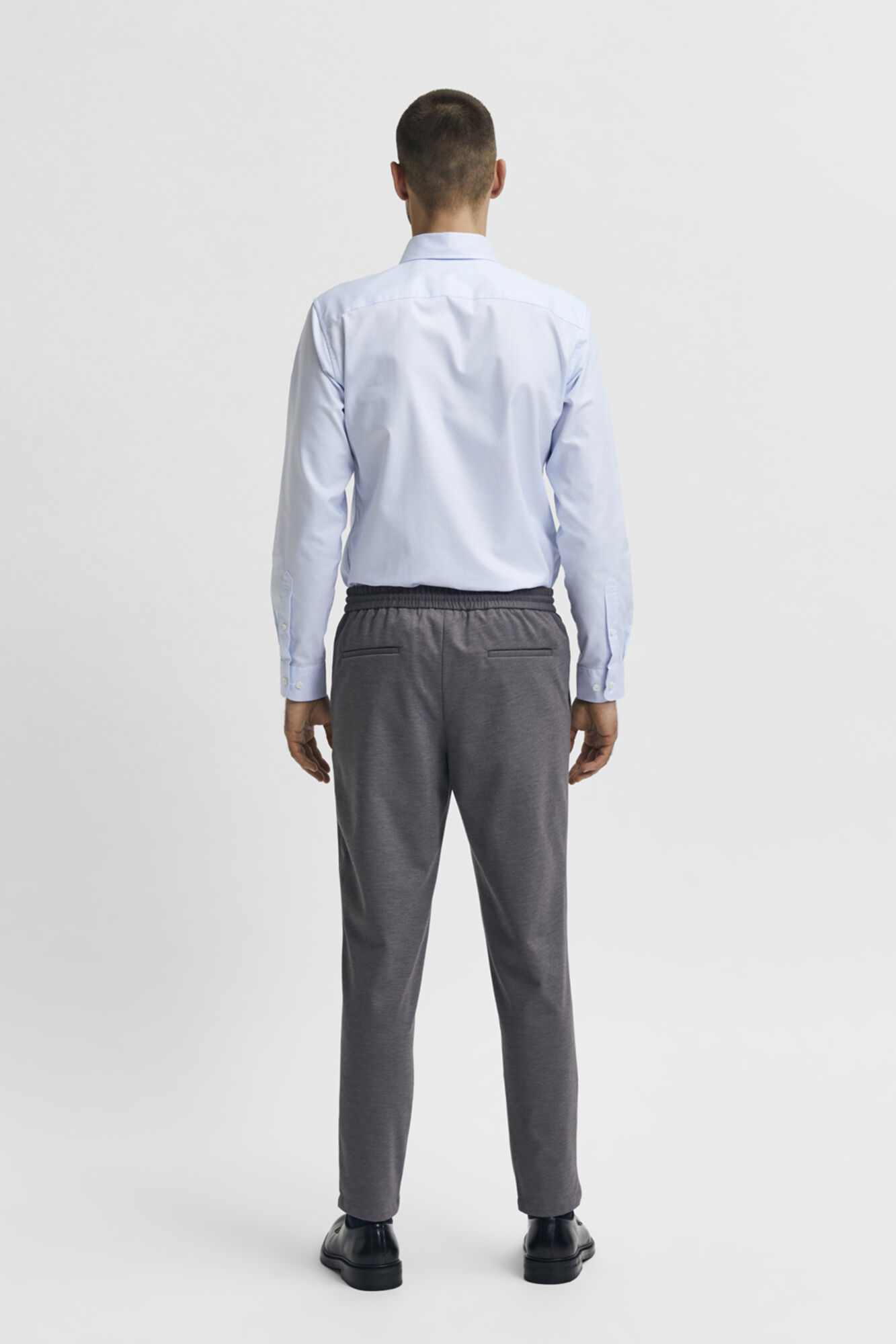 Selected Camisa de manga comprida de vestir 100% algod&atilde;o. Azul