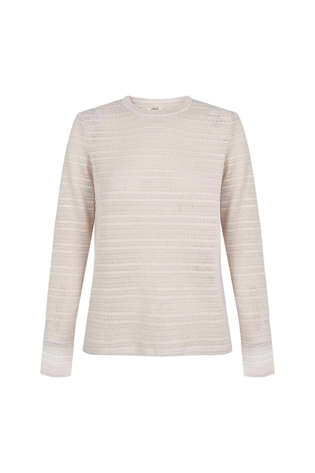 Slowlove Striped structure top Ivory