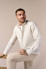 OOTO Oxford striped long sleeve shirt Green