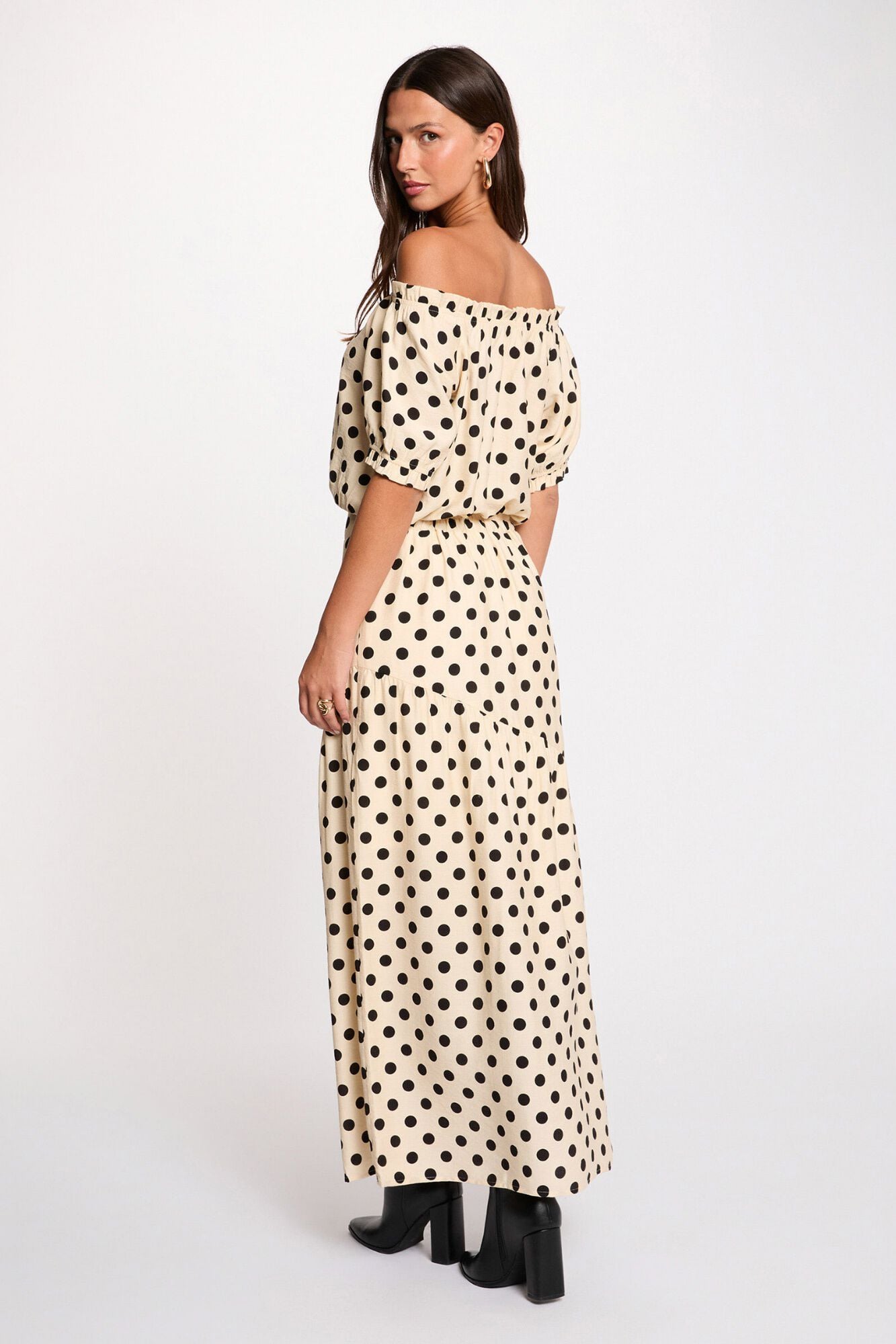 Morgan Top fluido com gola bardot Multicolorido