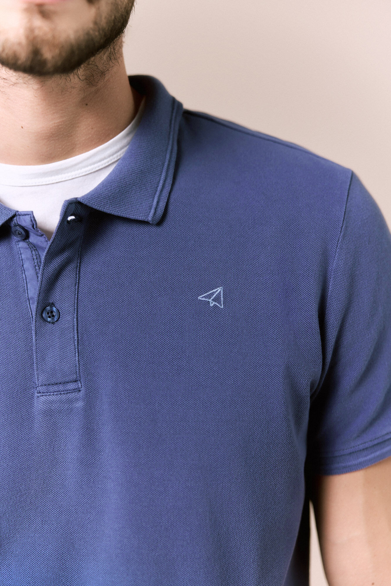 OOTO Piqu&eacute; basic polo shirt Blue