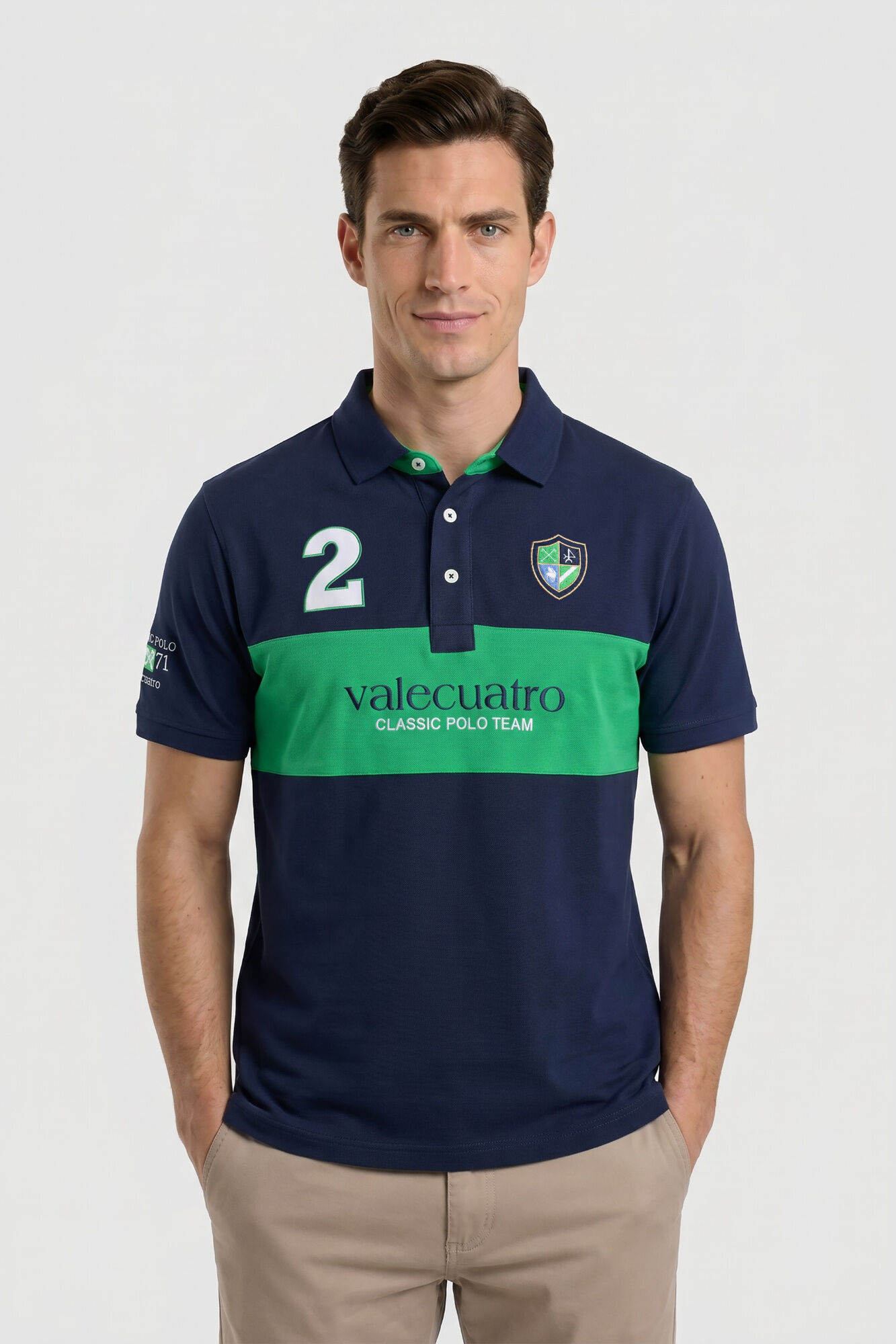 Valecuatro Polo bordado Azul
