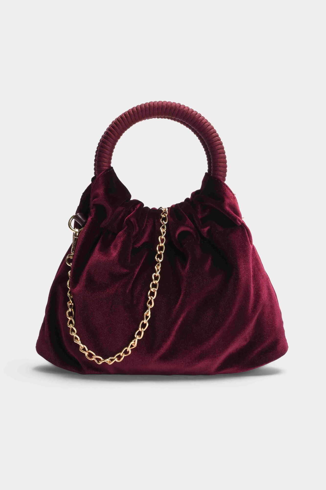 Azarey Velvet handbag Maroon