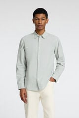Selected Camisa de linho slim fit Verde