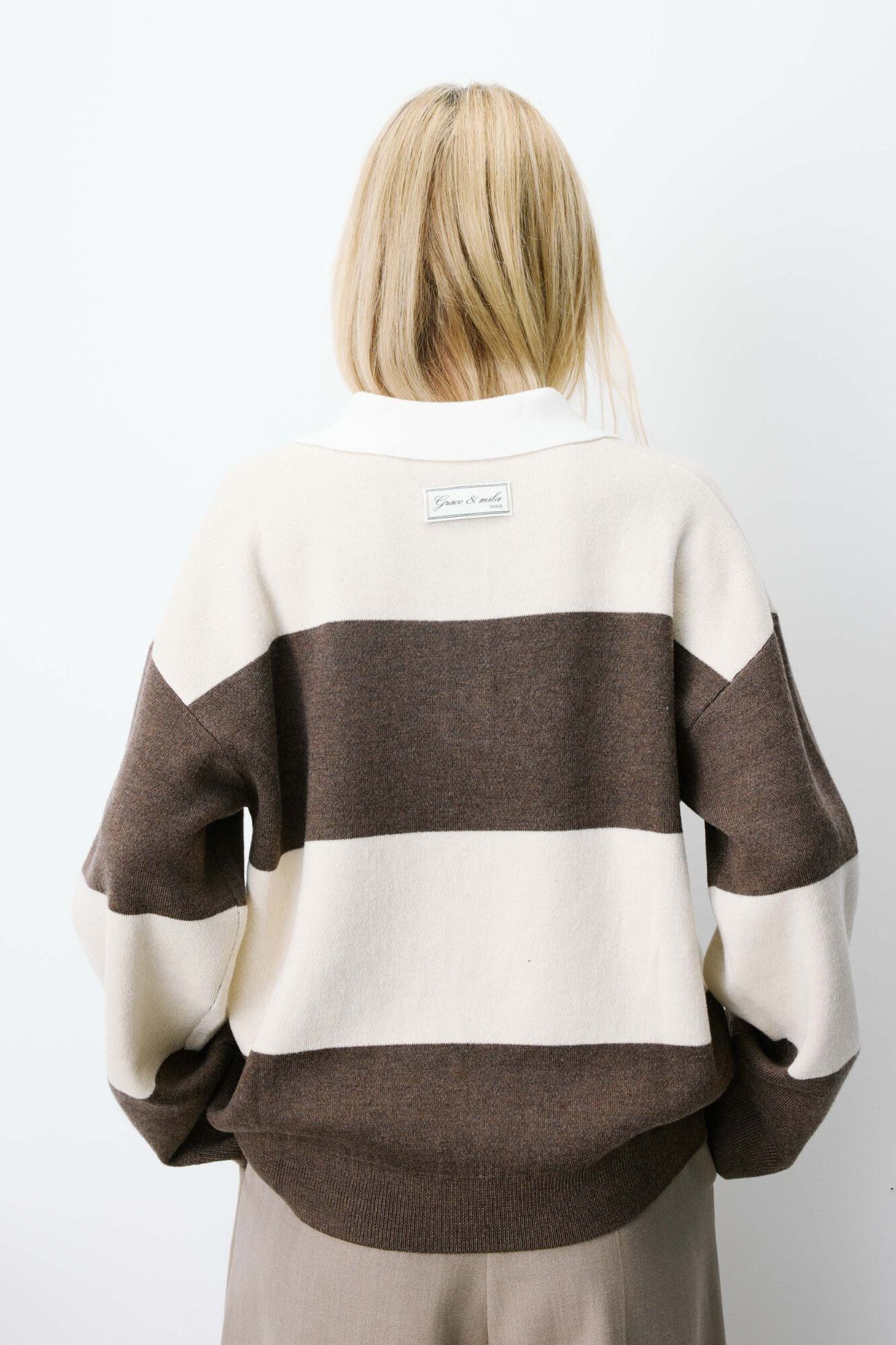 Grace & Mila Jersey estilo polo Astre Estampado beige