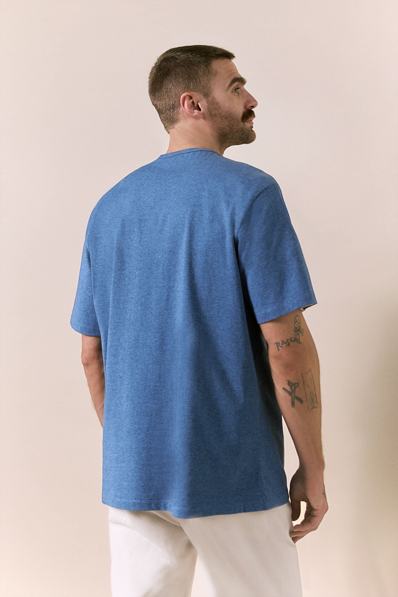 OOTO T-shirt lavada de manga curta Azul