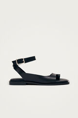 Alohas Leather sandals Tebas Black