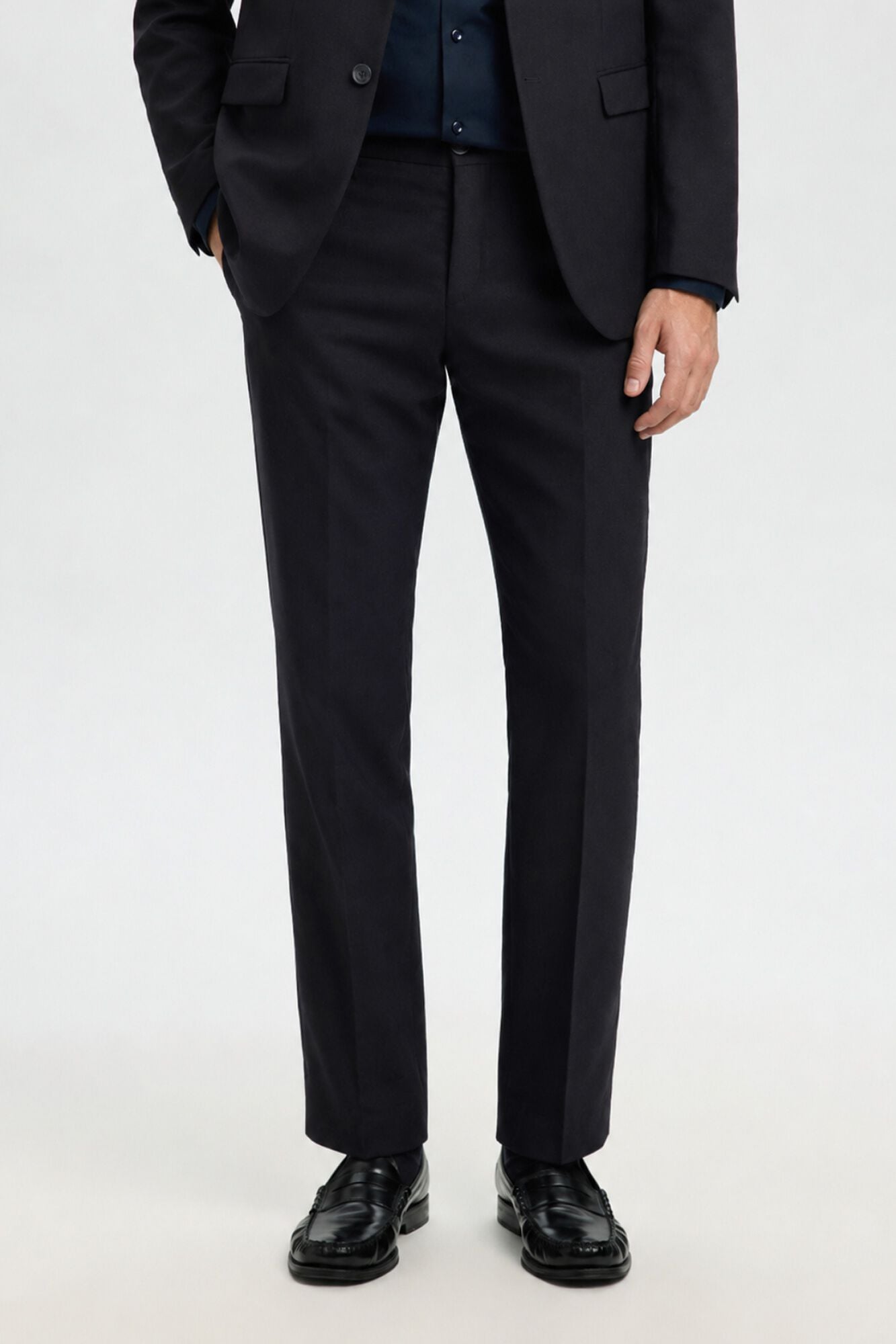 Selected Cal&ccedil;as de fato Slim Fit Preto