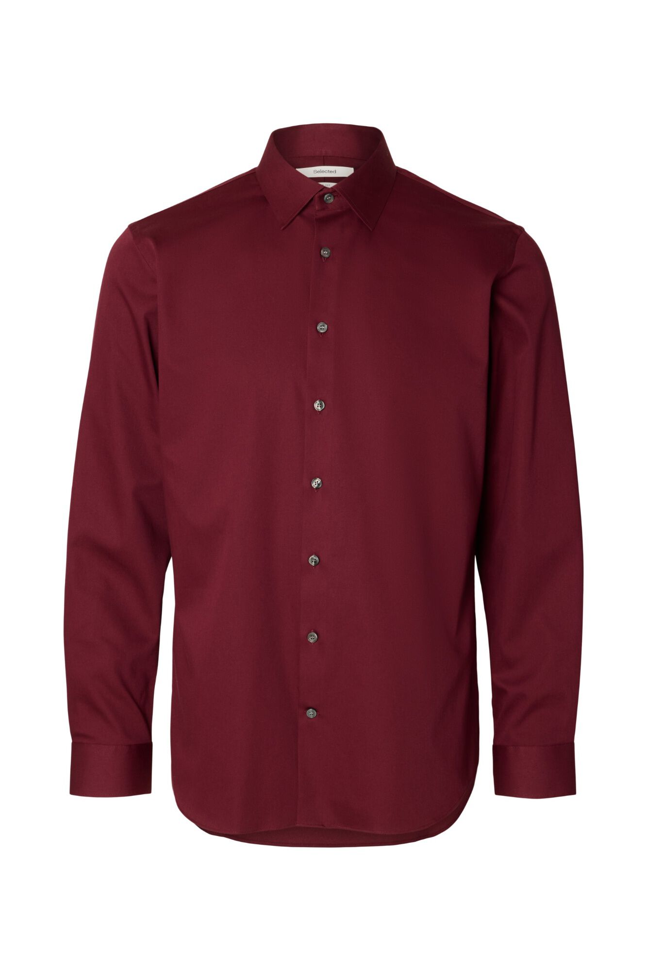 Selected Camisa Slim Fit em algod&atilde;o org&acirc;nico Vermelho