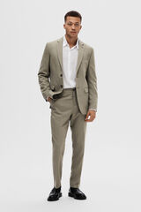 Selected Cal&ccedil;as de fato Slim Fit confecionadas com l&atilde; Cinzento