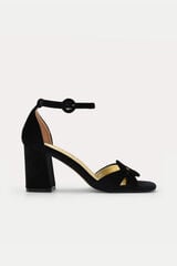 Azarey Velvet sandal with ankle strap Black