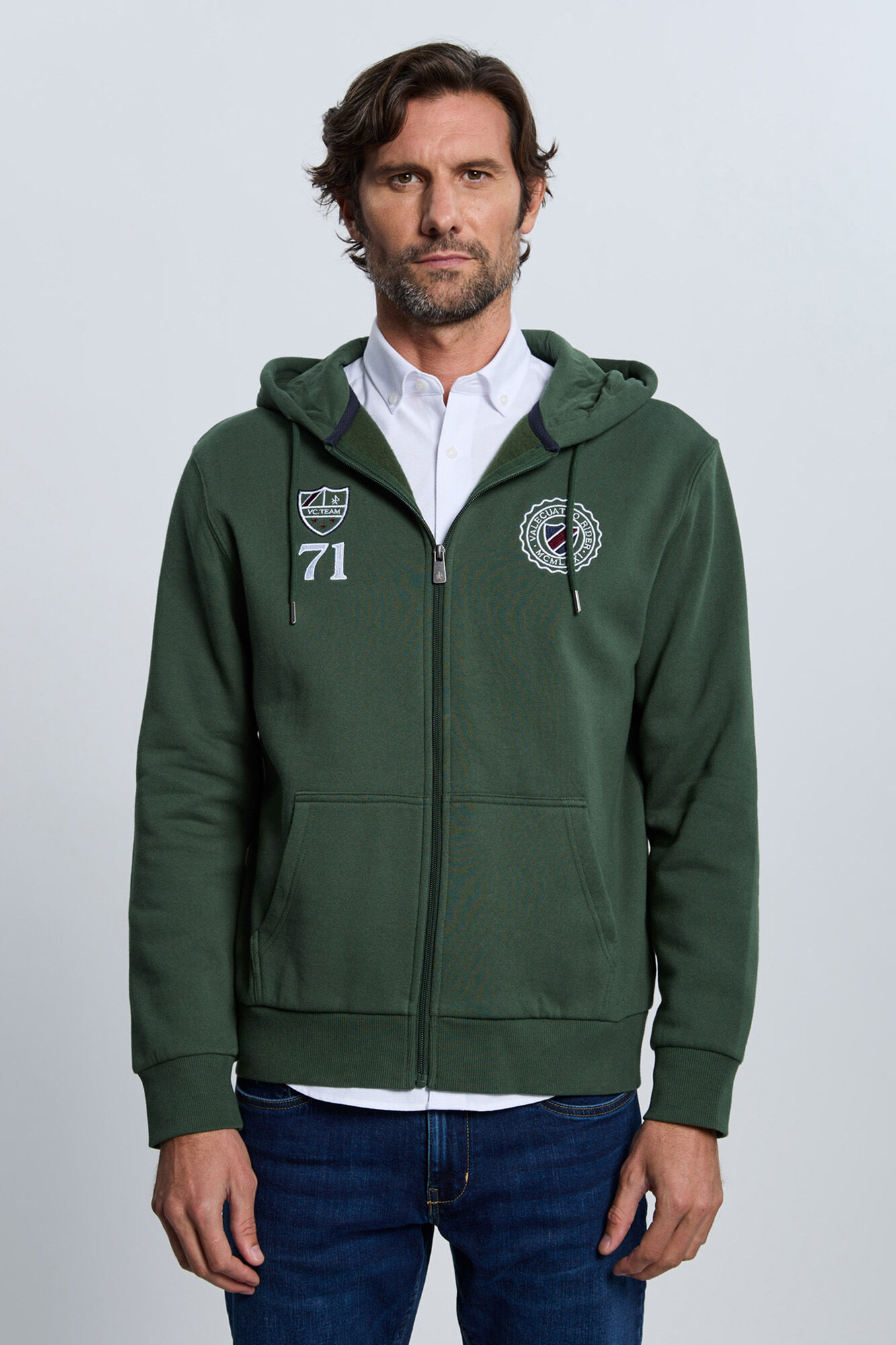 Valecuatro Moletom com sweatshirt e fecho-&eacute;clair verde Verde