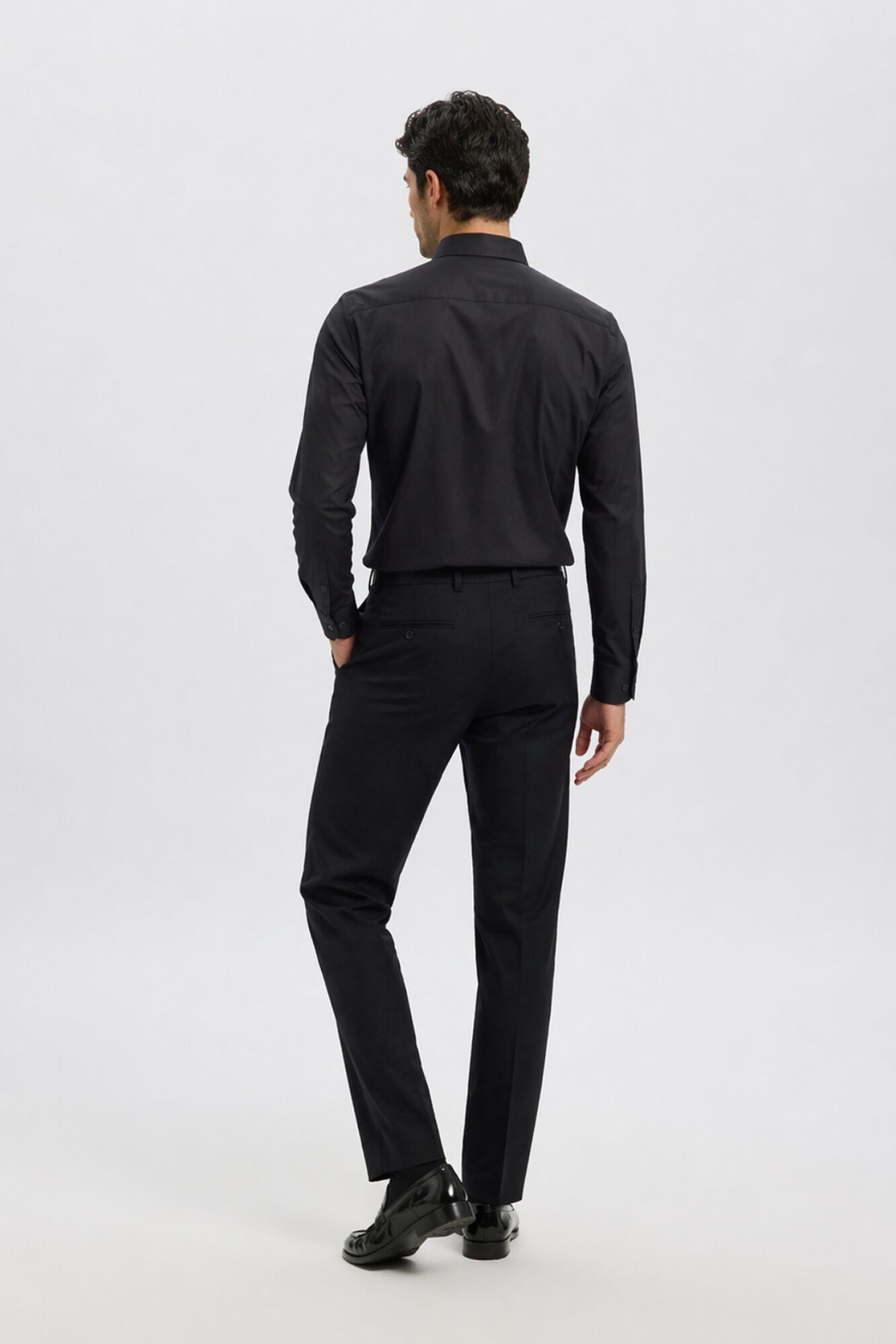 Selected Camisa de vestir slim fit Preto