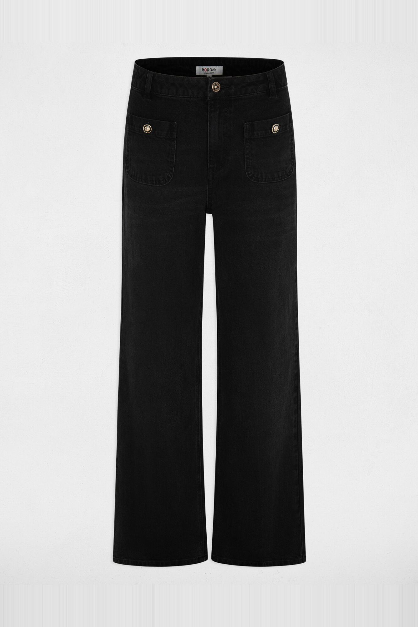 Morgan Jeans largos de cintura alta Cinzento