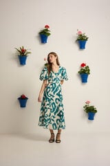 Silbon Vestido Event Collection cut out estampado Verde