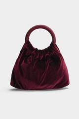 Azarey Velvet handbag Maroon