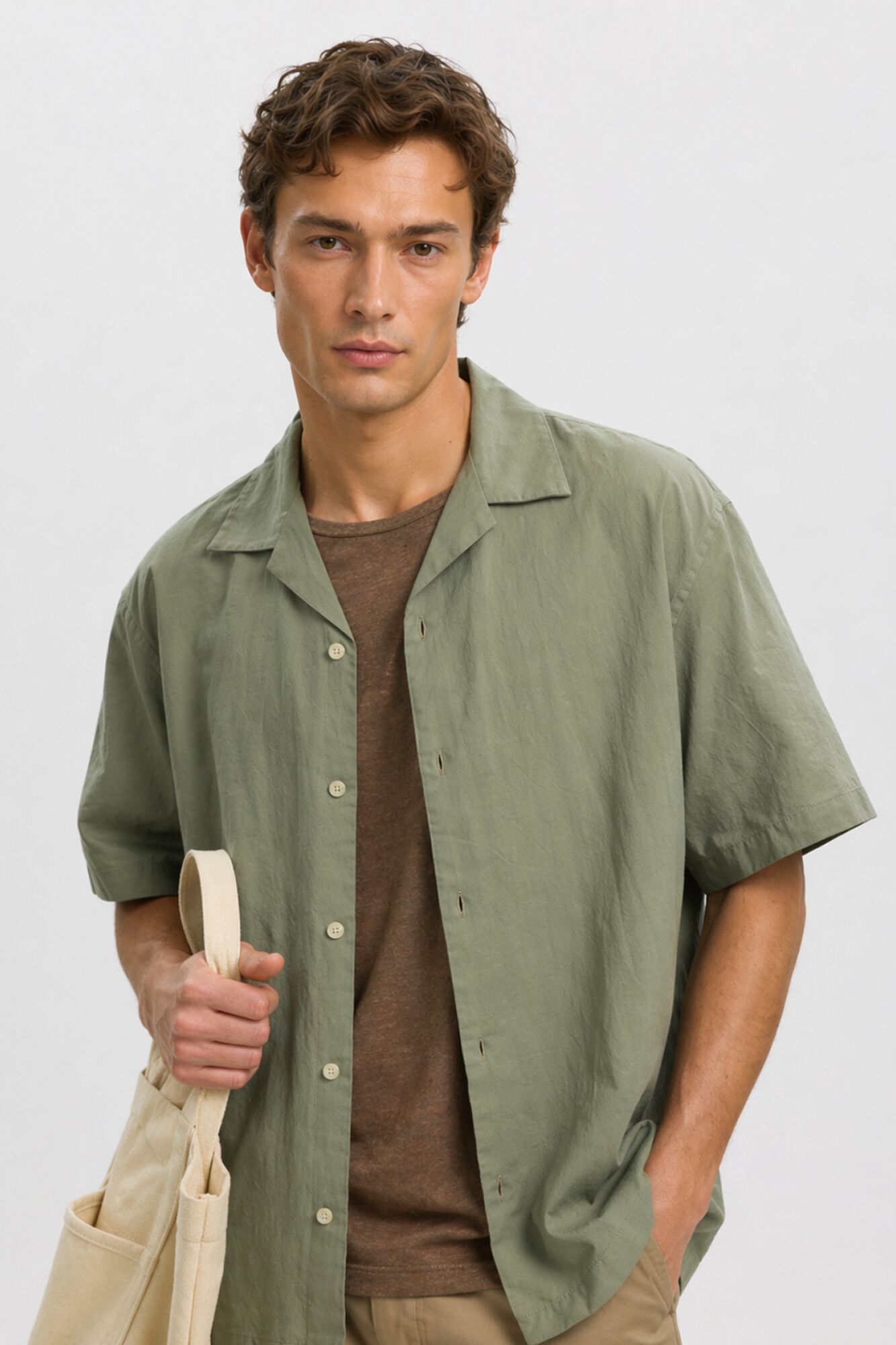 Selected Camisa de manga curta Verde