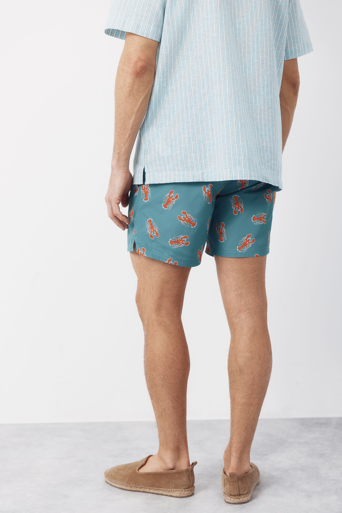 Cortefiel Lobster print swimwear Green