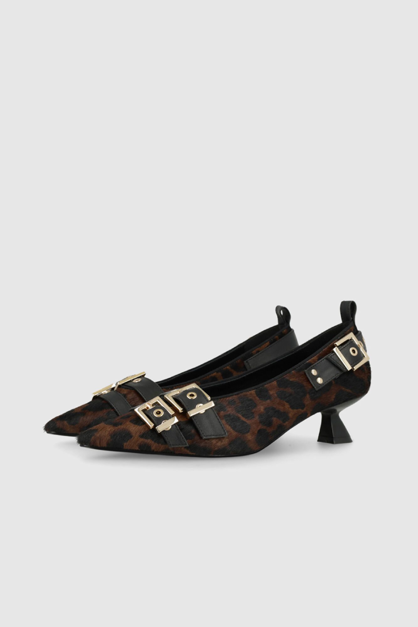 Lodi Zapatos de sal&oacute;n en piel efecto animal print con adornos