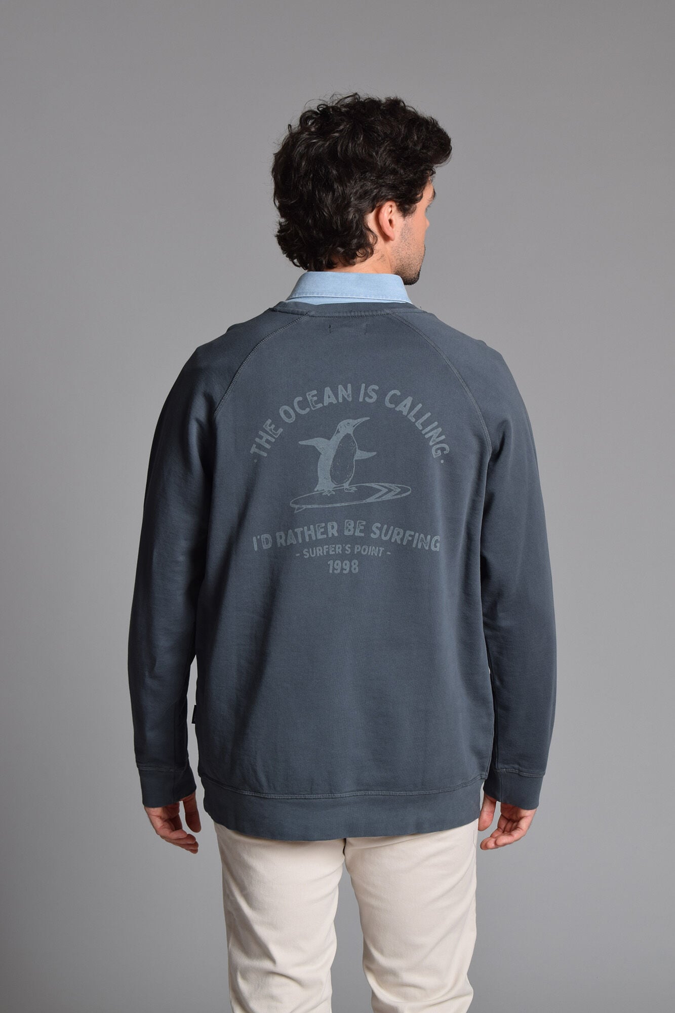 Cloking Washed Sweatshirt  Navy