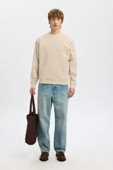 Selected Sweatshirt 100% algod&atilde;o org&acirc;nico Tostado