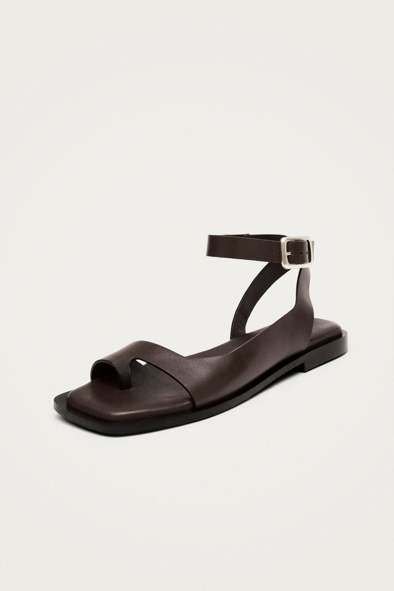 Alohas Leather sandals Tebas Dark brown