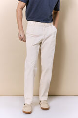 OOTO Pleated regular fit chinos Ivory