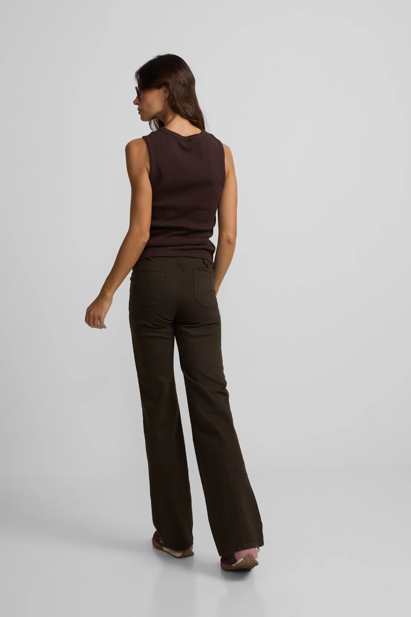Silbon Cal&ccedil;a jeans reta com fivelas Castanho