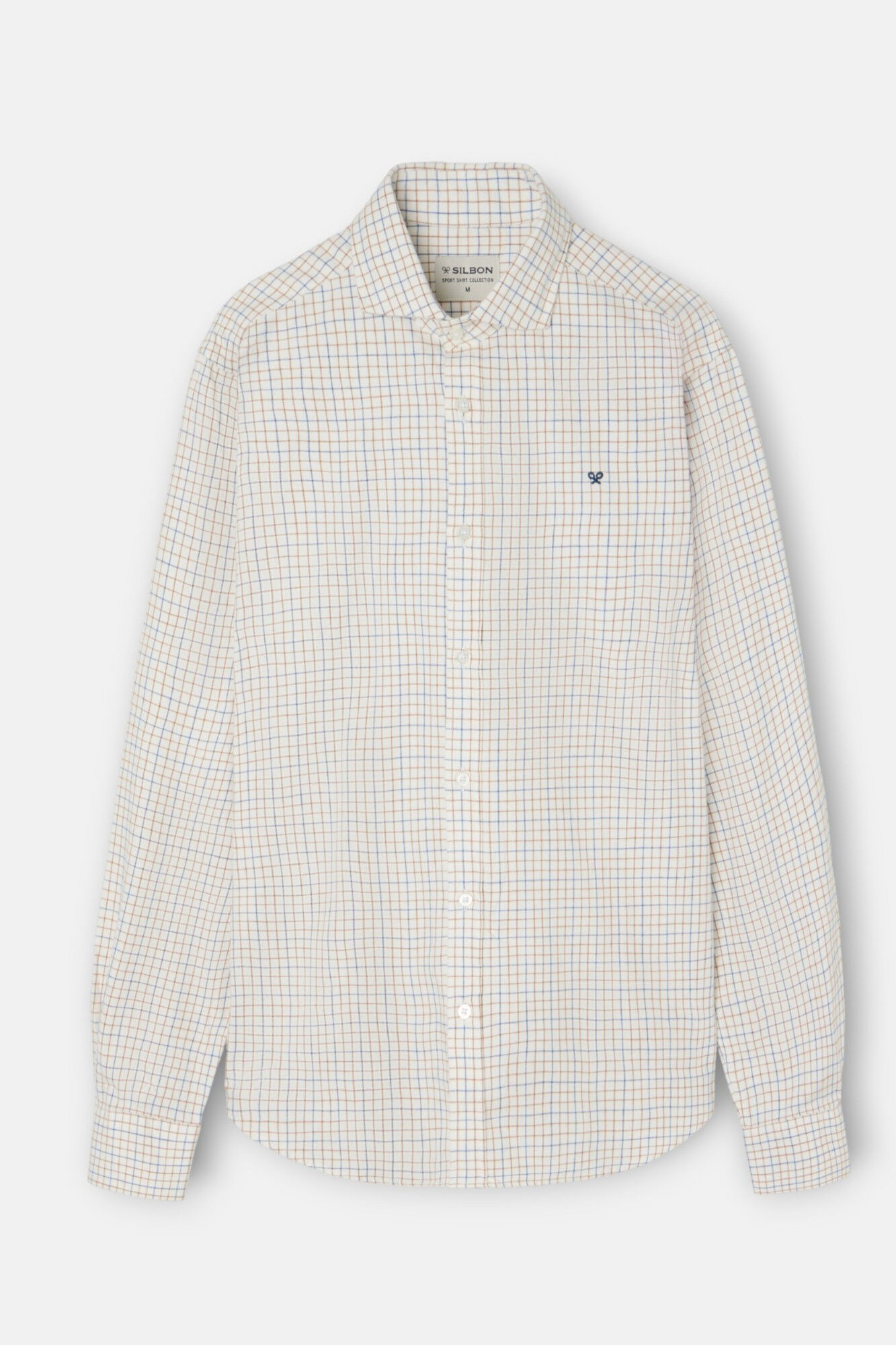 Silbon Camisa esportiva xadrez bicolor