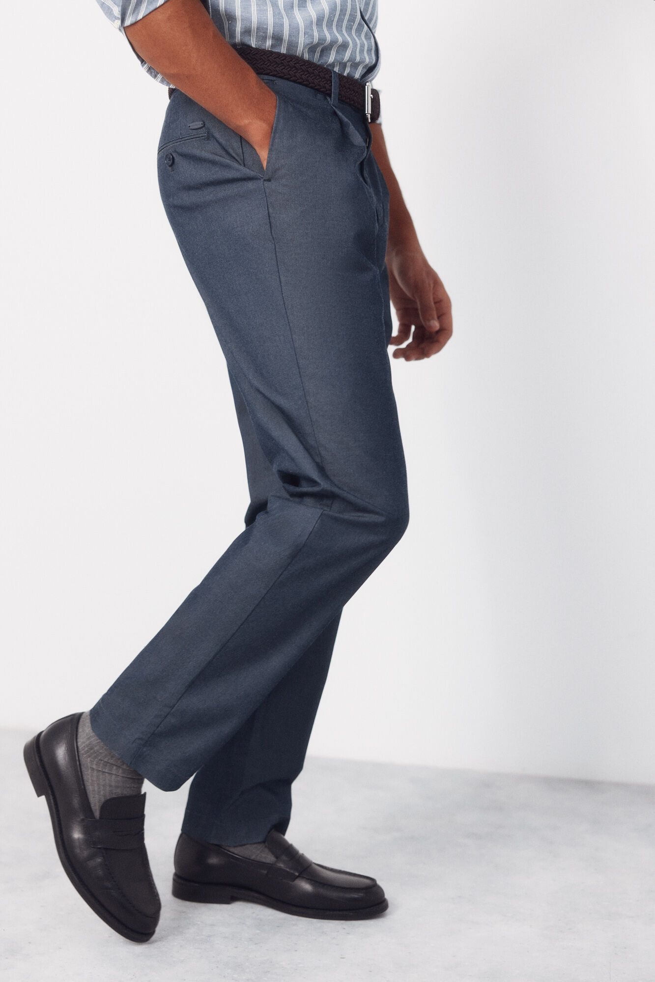 Cortefiel Lightweight tapered chinos Blue