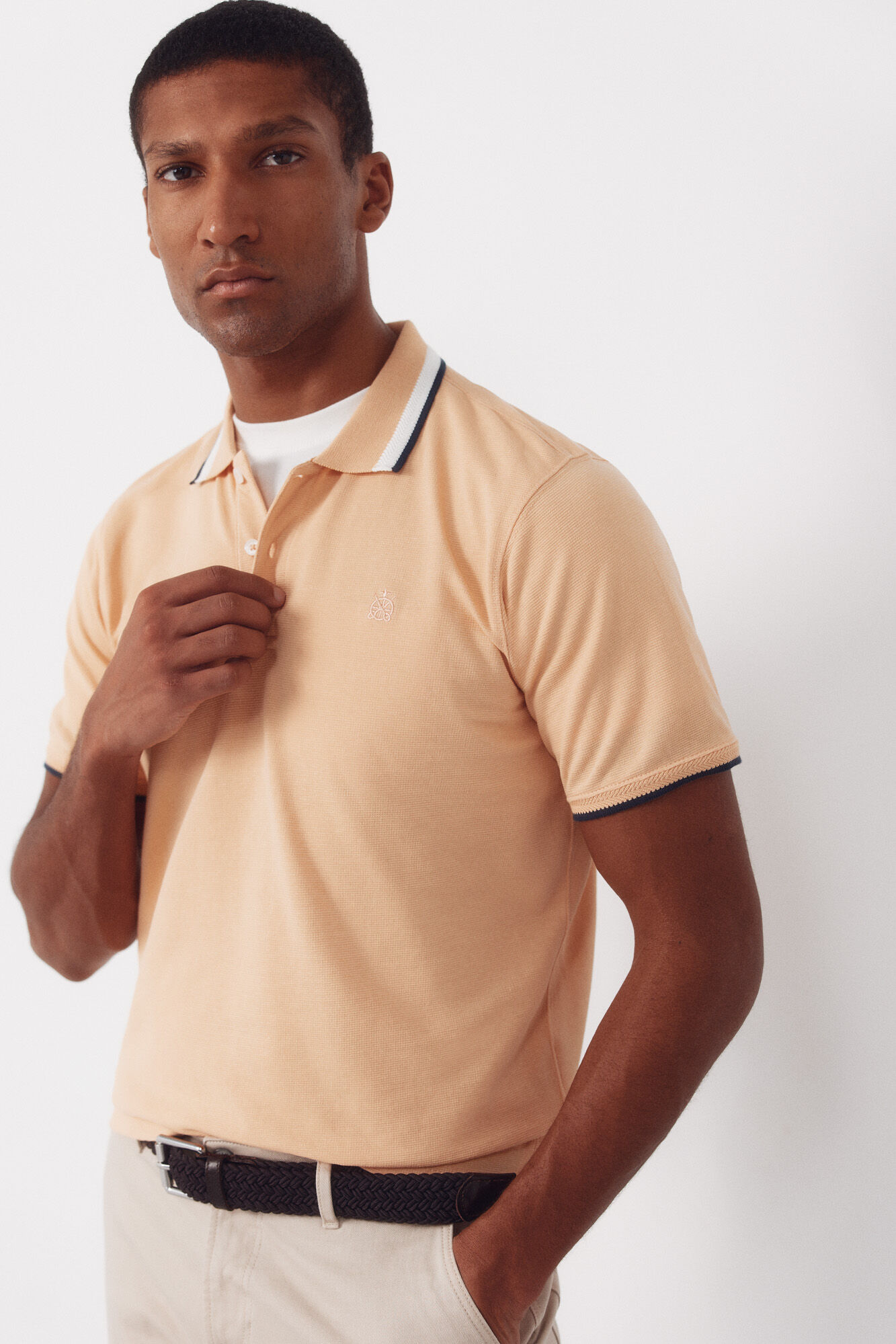 Cortefiel Fantasy neck structure polo shirt