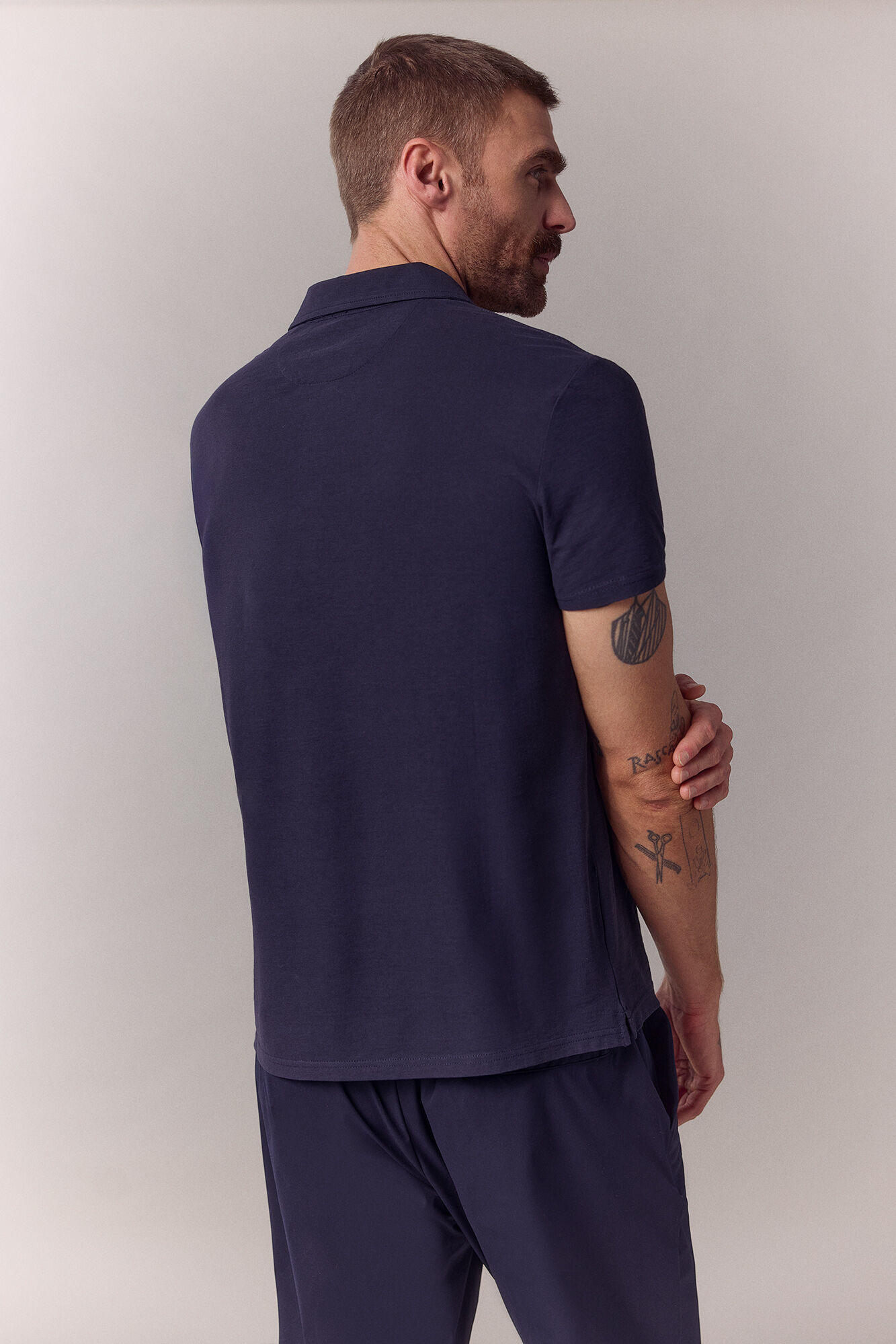OOTO Refined polo shirt Navy