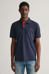 Gant Polo piqu&eacute; contrastante Azul